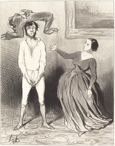 Kobieta taka jak ja... odłożyła guzik?... autorstwa Honoré Daumier