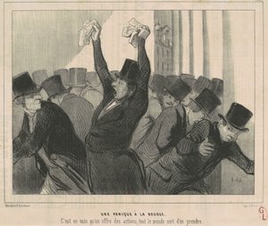 Panika na giełdzie autorstwa Honoré Daumier