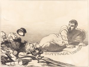 Panika liliputów... autorstwa Honoré Daumier