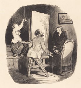 Trudna pozycja autorstwa Honoré Daumier