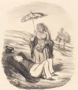 Spacer małżeński autorstwa Honoré Daumier