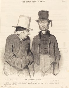 Przyjemne spotkanie autorstwa Honoré Daumier