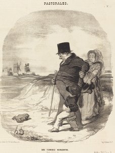 Straszne spotkanie autorstwa Honoré Daumier