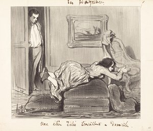 Elè... gorliwa praca z domu autorstwa Honoré Daumier