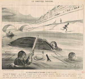 Nowy sposób na schodzenie po rzece życia autorstwa Honoré Daumier