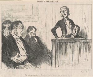 Muzyczny wieczór autorstwa Honoré Daumier