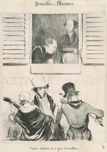 głodny brzuch nie ma uszu autorstwa Honoré Daumier