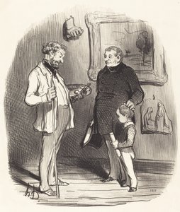 Proszę, moje maleństwo... jeśli nie ma wystarczających środków... autorstwa Honoré Daumier