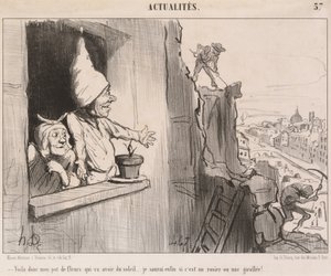 Voila... moja doniczka... będzie miała trochę słońca... autorstwa Honoré Daumier
