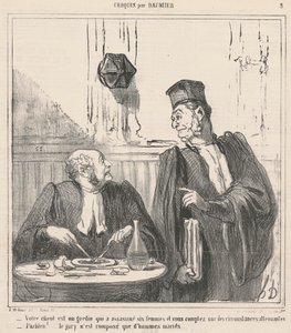 Twój klient to łajdak... autorstwa Honoré Daumier