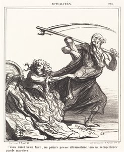 Nieważne co robisz, moja biedna prasa... autorstwa Honoré Daumier