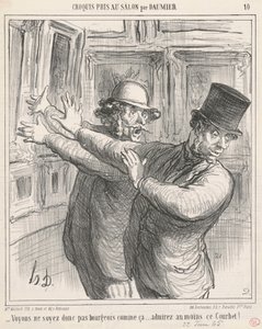 Zobaczmy... przynajmniej podziwiaj tego Courbeta! ... autorstwa Honoré Daumier