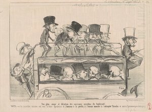Widok ... i elewacja ... omnibusów bulwaru ... autorstwa Honoré Daumier