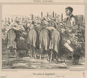 Widok z Argenteuil (październik 1856) autorstwa Honoré Daumier