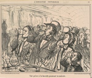 Widok z baru podczas upałów autorstwa Honoré Daumier