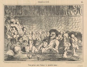 Widok z wanny z czterema sous autorstwa Honoré Daumier