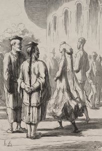 Kim są prawdziwi Chińczycy? autorstwa Honoré Daumier