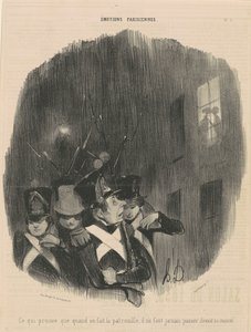 co dowodzi, że kiedy robimy...patrol... autorstwa Honoré Daumier