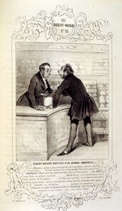 ilustracje o ideach i legendach Philipon pod tytułem Les Cent i Robert Macaire autorstwa Honoré Daumier