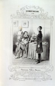 ilustracje o ideach i legendach Philipon pod tytułem Les Cent i Robert Macaire autorstwa Honoré Daumier