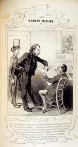ilustracje o ideach i legendach Philipon pod tytułem Les Cent i Robert Macaire autorstwa Honoré Daumier