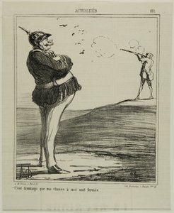 "- Jaka szkoda, że nie wolno mi polować", płyta 180 z Actualitiés autorstwa Honoré Victorin Daumier