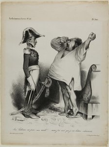 "Sire! Lizbona została zdobyta. - aaaah!!.. i śniło mi się, że walczyłem dzielnie!", płyta 304 autorstwa Honoré Victorin Daumier