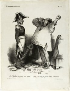 "Sire! Lizbona została zdobyta. - aaaah!!.. i śniło mi się, że walczyłem dzielnie!", płyta 304 autorstwa Honoré Victorin Daumier