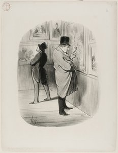 Prawdziwy miłośnik sztuki, płyta 66 z Les Bons Bourgeois autorstwa Honoré Victorin Daumier