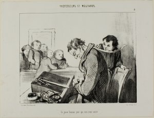 Młody człowiek, dla którego nic nie jest święte, płyta 8 z Professeurs Et Moutards autorstwa Honoré Victorin Daumier
