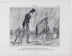 Wycieczka krajoznawcza w pięknym miesiącu maju. "- Odwagi... Adelaïde to tylko kolejna liga do przejścia", płyta 308 z Actualités autorstwa Honoré Victorin Daumier