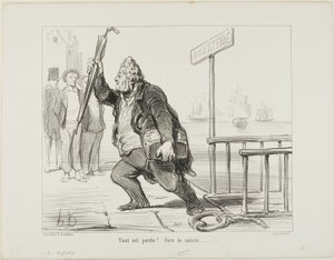 "Wszystko stracone - uratuj kasę" autorstwa Honoré Victorin Daumier