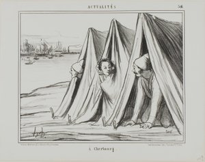 W Cherbourgu, płyta 546 z Actualités autorstwa Honoré Victorin Daumier
