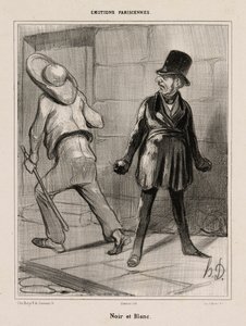 Czarno-biały, płyta 23 z Émotions Parisiennes autorstwa Honoré Victorin Daumier