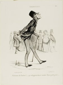 Cholerne buty! To nauczy mnie stawiać mniejsze kroki..." płyta 6 z Coquetterie autorstwa Honoré Victorin Daumier