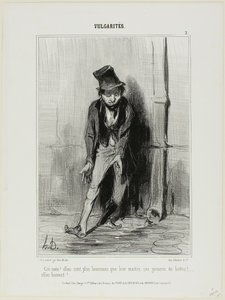 "Cholera! Są szczęśliwsi niż ich mistrzowie.... te suki w butach... piją!", płyta 2 z Vulgarités autorstwa Honoré Victorin Daumier