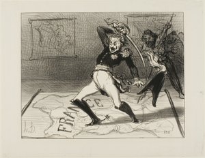 Cesarz Mikołaj pracujący w swoim gabinecie, płyta 94 z Actualités autorstwa Honoré Victorin Daumier