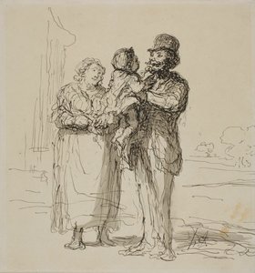 Scena rodzinna autorstwa Honoré Victorin Daumier