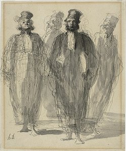 Czterech prawników autorstwa Honoré Victorin Daumier