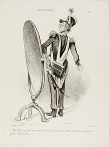 "Rzeczywiście, nie wiem, jak wyglądali pod Austerlitz, ale nie mogli wyglądać lepiej", płyta 7 z Coquetterie autorstwa Honoré Victorin Daumier