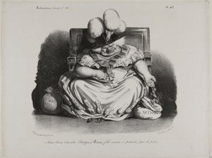 Marie Louise Charlotte Philippine Pairie, prostytutka, licencjonowana przez policję autorstwa Honoré Victorin Daumier
