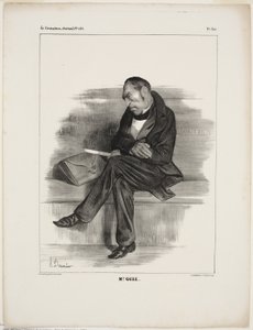 Pan Guiz..., płyta 340 z Cartooning Celebrities autorstwa Honoré Victorin Daumier
