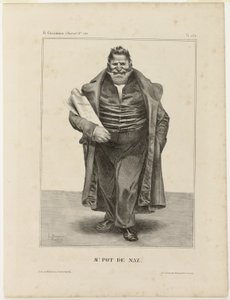 Pan Pot De Naz..., płyta 270 z Cartooning Celebrities autorstwa Honoré Victorin Daumier