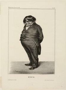 Pan Prune, płyta 288 z Célébrités de la Caricature autorstwa Honoré Victorin Daumier