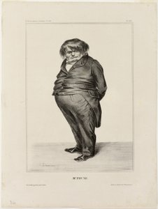Pan Prune, płyta 288 z Célébrités de la Caricature autorstwa Honoré Victorin Daumier