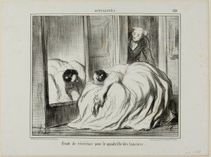 Study of Reverence for the Quadrille of the Lancers, płyta 380 z Actualités autorstwa Honoré Victorin Daumier