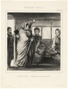 Linia autobusowa Madeleine-Bastille. Drobiazg, nic... i autobus jest pełny autorstwa Honoré Victorin Daumier