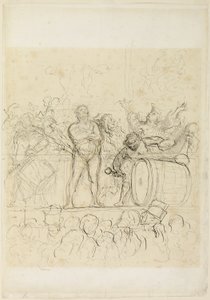 The Side Show (La Parade) autorstwa Honoré Victorin Daumier