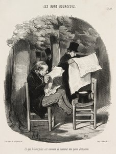 To jest to, co burżuj uważa za małe roztargnienie, płyta 14 z Les Bons Bourgeois autorstwa Honoré Victorin Daumier