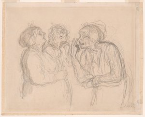 Trzy plotki autorstwa Honoré Victorin Daumier